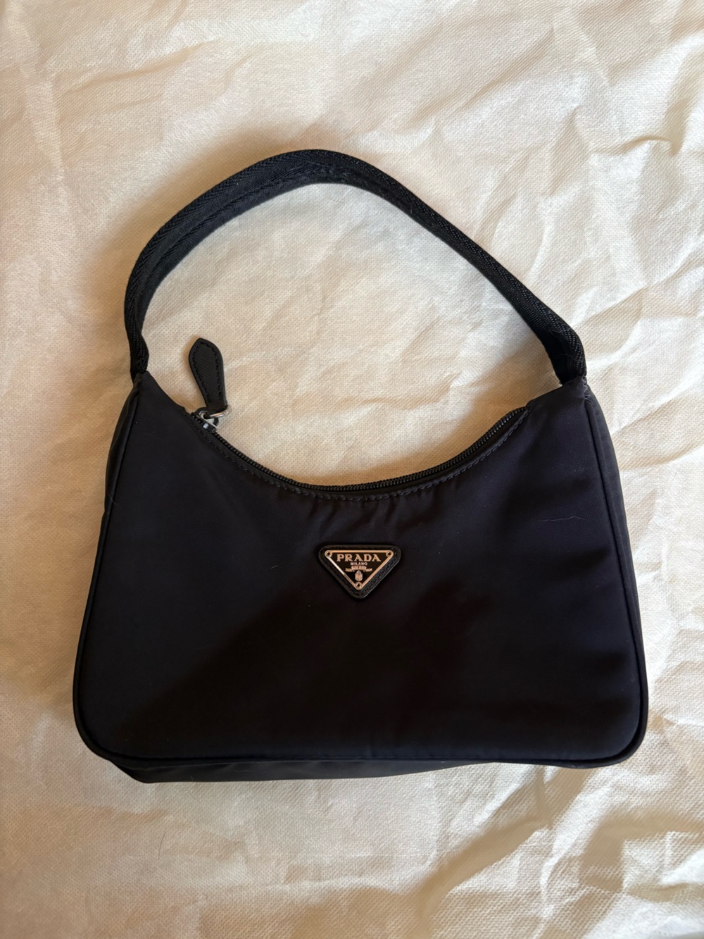 Vintage Y2K Prada Black Nylon lShoulder Bag